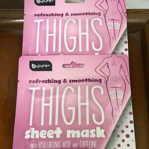 b Pure Smoothing Thighs Sheet Mask with Hyaluronic Acid and Caffeine 2 Packs